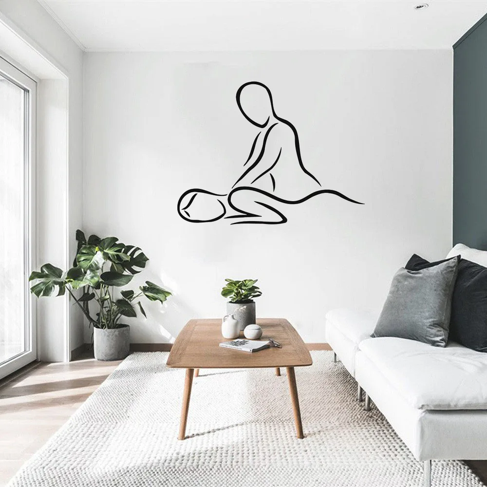 Massaggio Spa Salon Massage Zen Relax Vinyl Decor Wall Stickers Switch Decalcomanie