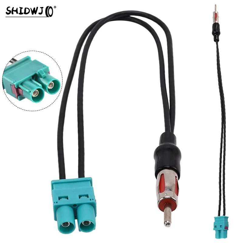 1 Pz Car Audio Cable Adapter Antenna Dual Femmina Radio A Standard Moto Din Maschio Antenna Antenna Adattatore Accessori