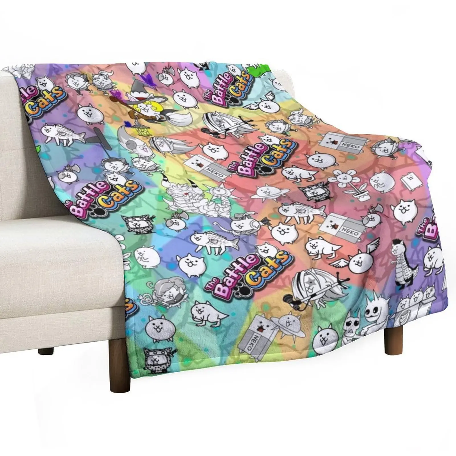 Battle Cats Throw Blanket Decoratives For Sofa Coperte