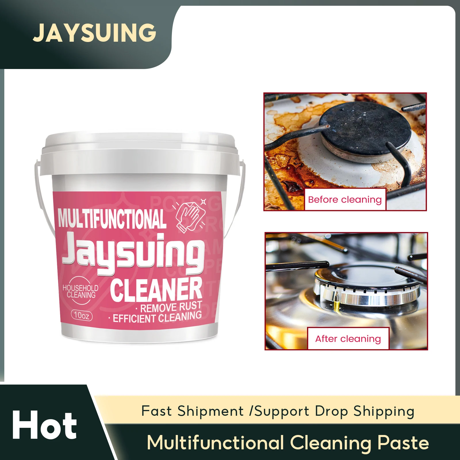 Detergente Per Tutti Gli Usi Crema Roba Cucina Bagno Detergente Antiruggine Detergente Per Pasta Scrub Per Uso Domestico Pasta Detergente Magica Rosa