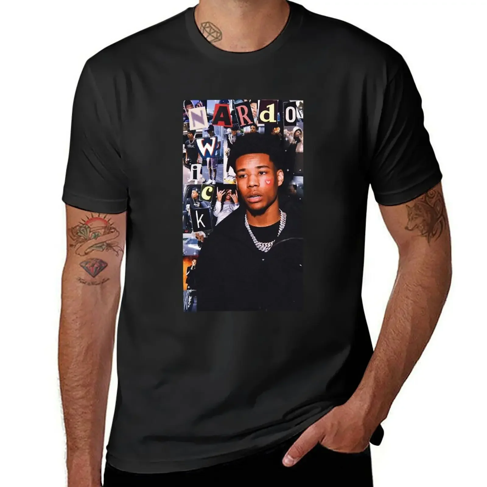 Nardo Collage T-Shirt Summer Top Funnys Mens Graphic T-Shirt Pack