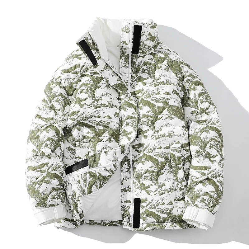 Nuovi Piumini D'Anatra Bianchi Da Uomo Invernali 2023 Streetwear Trend Brand Stand Collar Caldo Piumino Da Coppia Sciolto Addensare Parka
