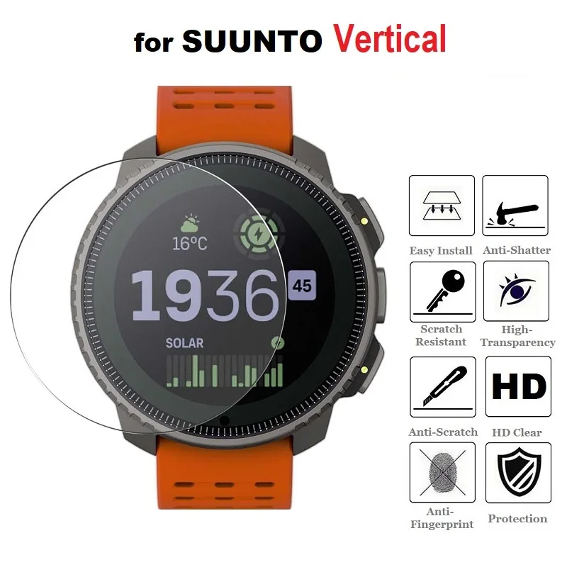 5Pcs Smart Watch Screen Protector Per Suunto Vertical Tempered Glass Hd Clear Pellicola Protettiva Antigraffio