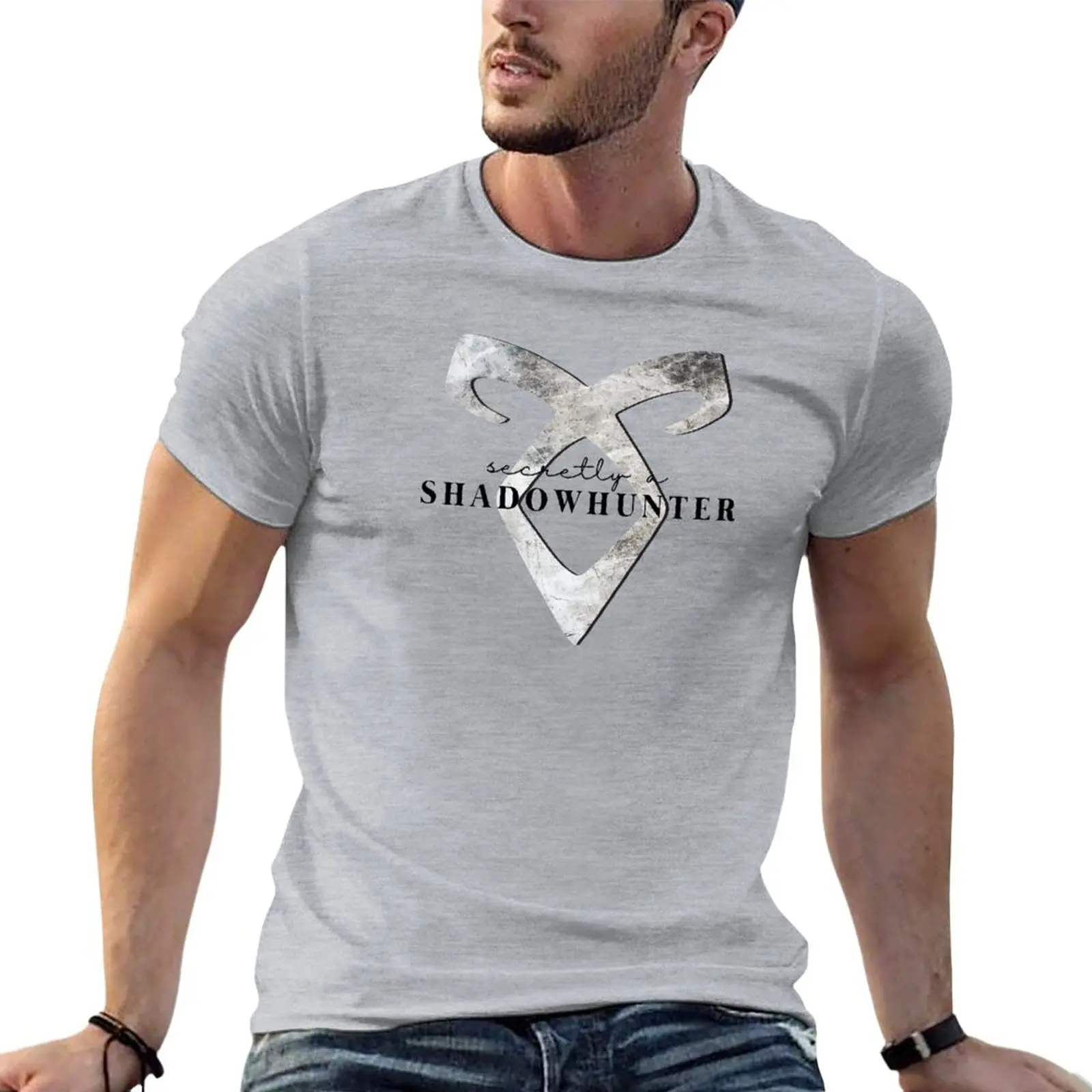 Di Nascosto Una Maglietta Shadowhunter - Marble Plus Size Top Abbigliamento Vintage Abbigliamento Estetico Magliette Alte Da Uomo