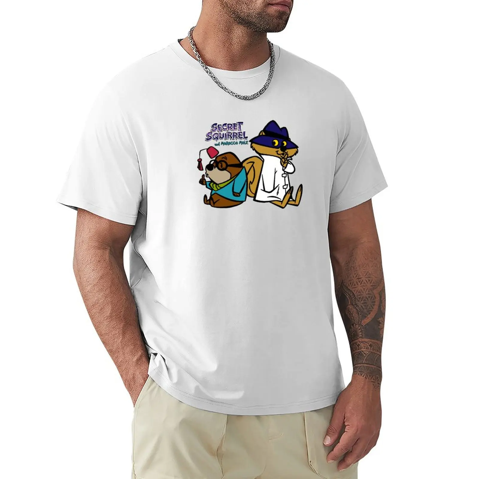 Secret Squirrel & Morocco Mole T-Shirt Grafica Per Un Ragazzo Funnys T-Shirt Grafiche Da Uomo Hip Hop