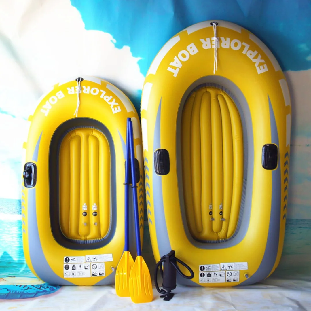 Kayak Gonfiabile Canoa 1 ~ 2 Persone Barca A Remi Barca Da Pesca Barca Di Gomma Estiva Kayak D'Acqua In Pvc Barca Da Rafting Addensata