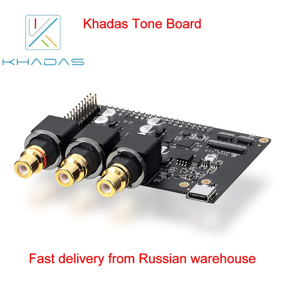 Khadas Tone Board Hi-Res Audio Usb Dac Con Chip 32-Bit Es9038Q2M Xmos Xu208 Android/Linux Windows/ Mac/Raspberry Pi 3 +/4