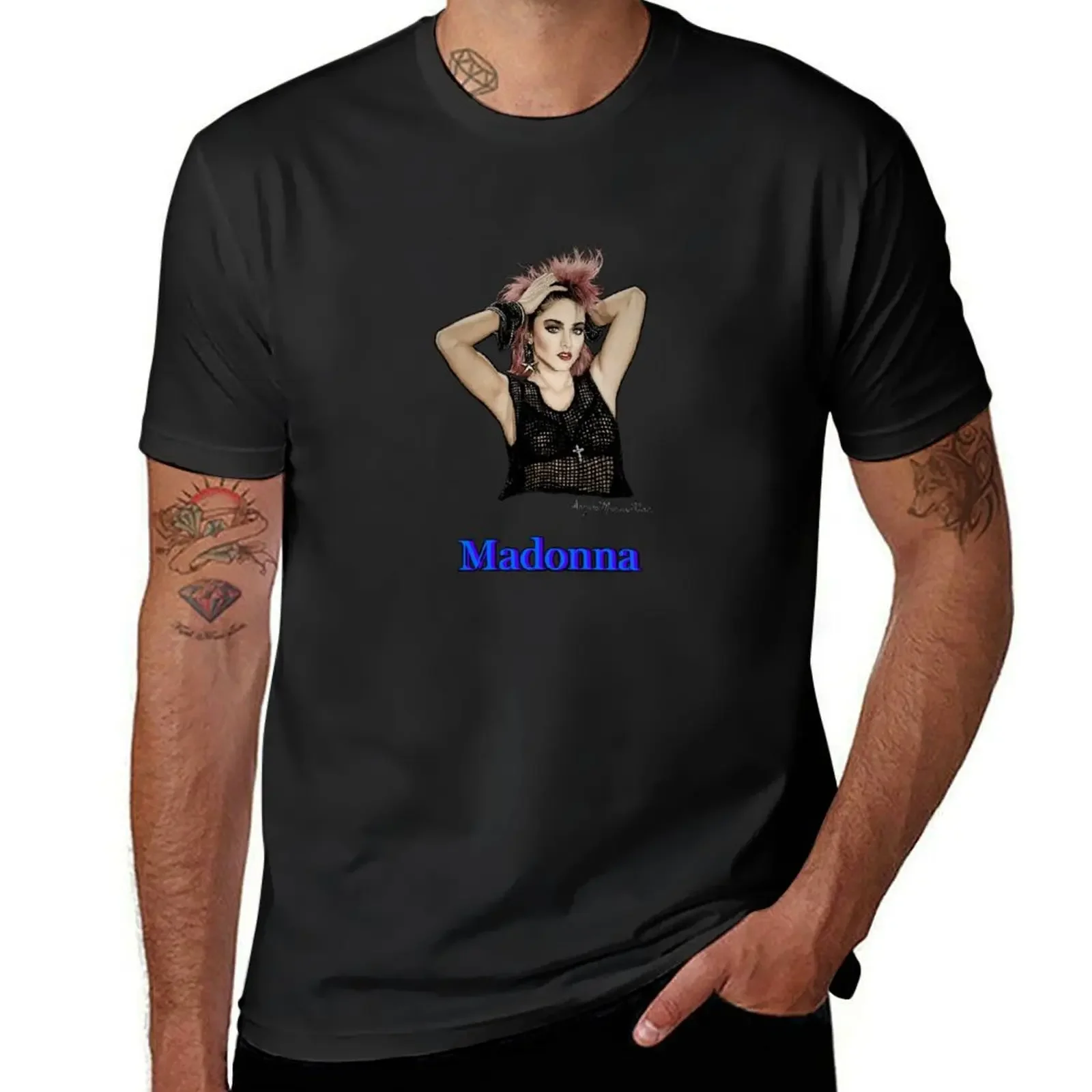 Maglietta Pop Icon Anni '80 Dogana Ragazzi Bianchi Vestiti Anime Magliette Slim Fit Per Uomo