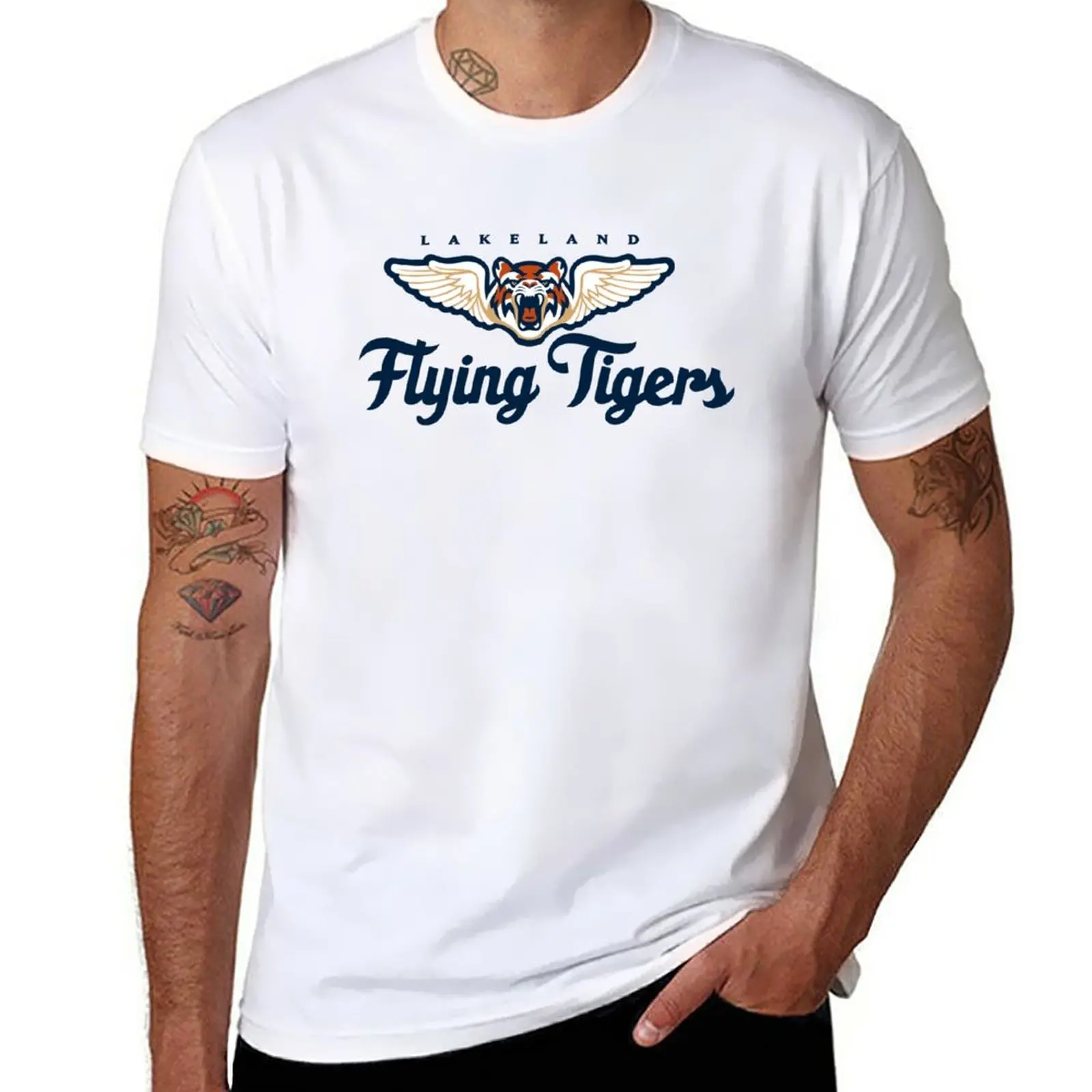 Lakeland Flying Tigers Icone Magliette Magliette Grafiche Magliette Estive Nere Per Uomo