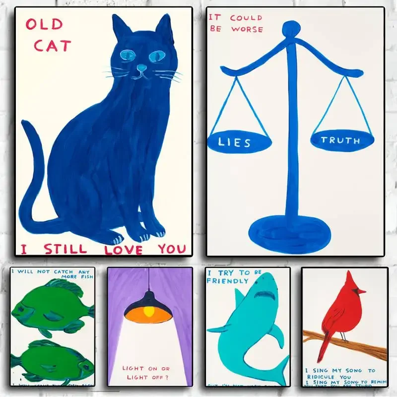 David Shrigley Art Poster Immagini A Parete Per Soggiorno Autunno Decor Piccolo