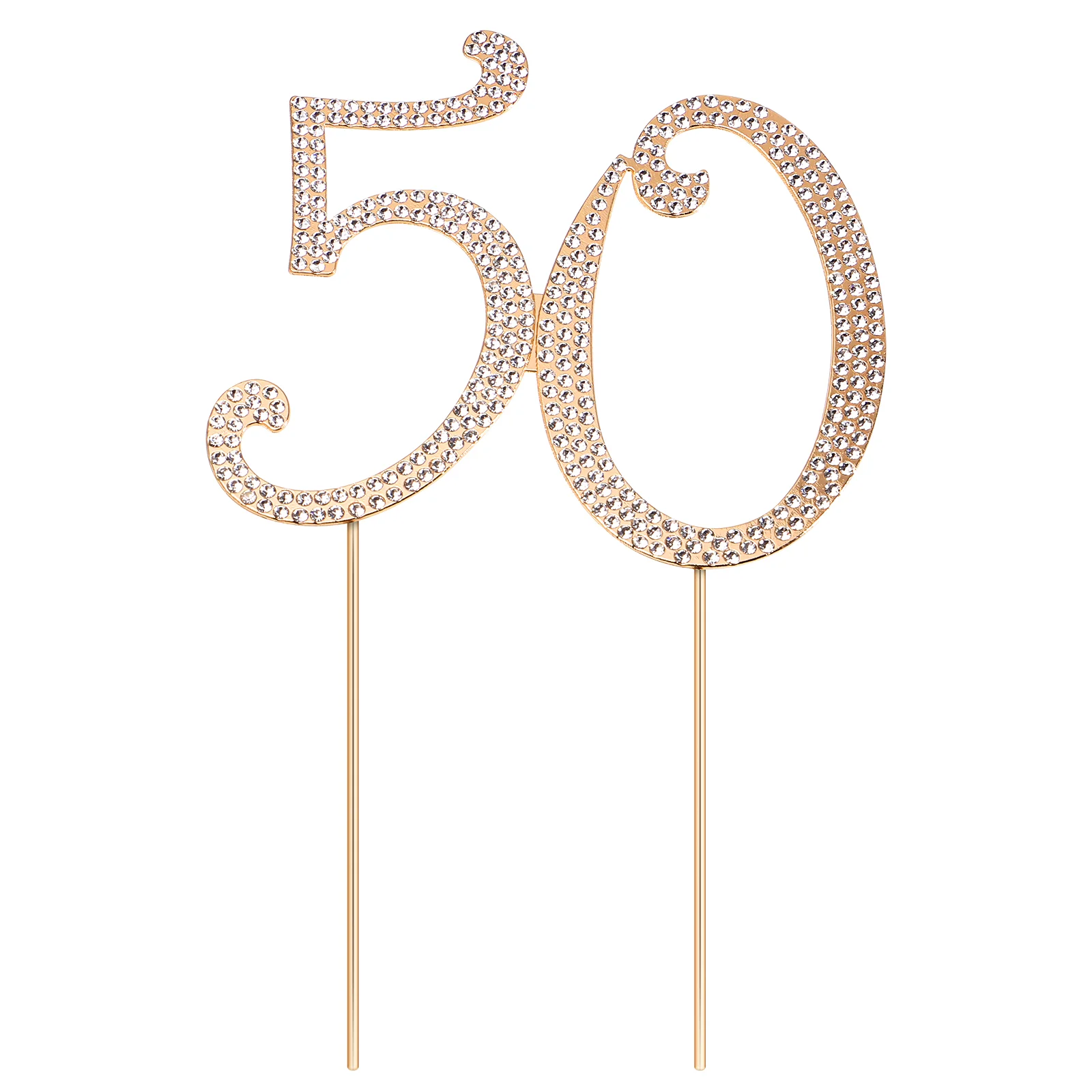 50 Cake Topper Abbellire Bling Strass Crystal 50Th Birthday Shiny Number