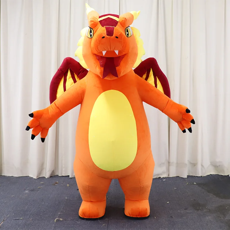 Muslimgonfiabile Charizard Costume Cosplay Walking Mascot Dinosaur Costume Carnival Fancy Dress