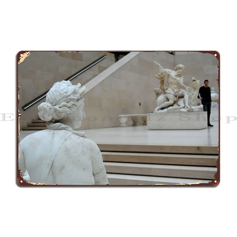 All'Interno Del Museo Del Louvre Insegne Metalliche Paintinggarage Crea Poster Di Targhe In Latta Per Club Stampati