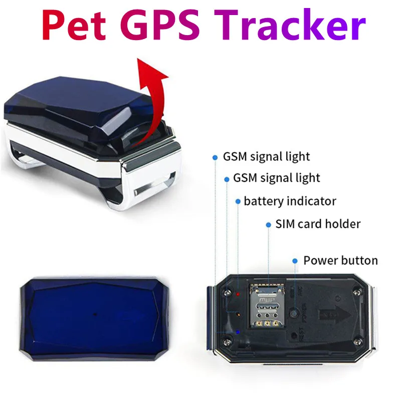 Mini Pet Localizzatore Gps Tracking Tracker Collare Per Cane Cat Tracking Dispositivo Anti-Smarrimento Ip67 Impermeabile A Cinque Posizioni