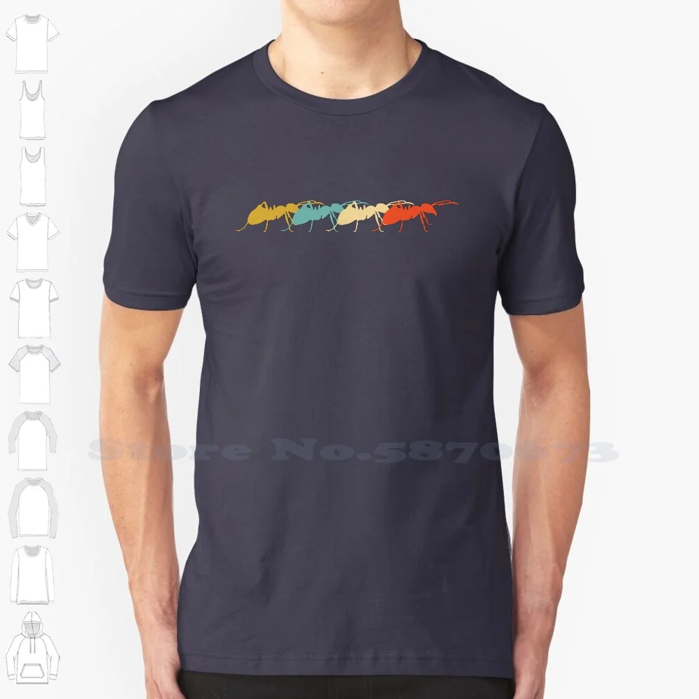 Ant Retro Vintage Design Nero Bianco Tshirt Per Uomo Donna Ant Ant Ant Idea Formiche Funny Ant Insect Insetti Ant Farm Ant Man Idea