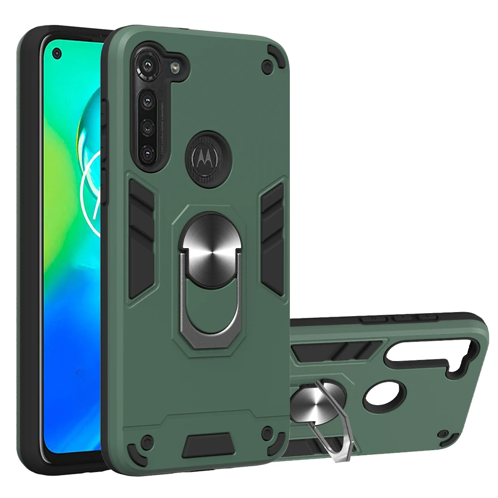 Per Moto Rola Moto G8 Power Case Hard Con Supporto Ring Magnet Antiurto Armor Cover Posteriore Protettiva Per Moto G8 Power Shell