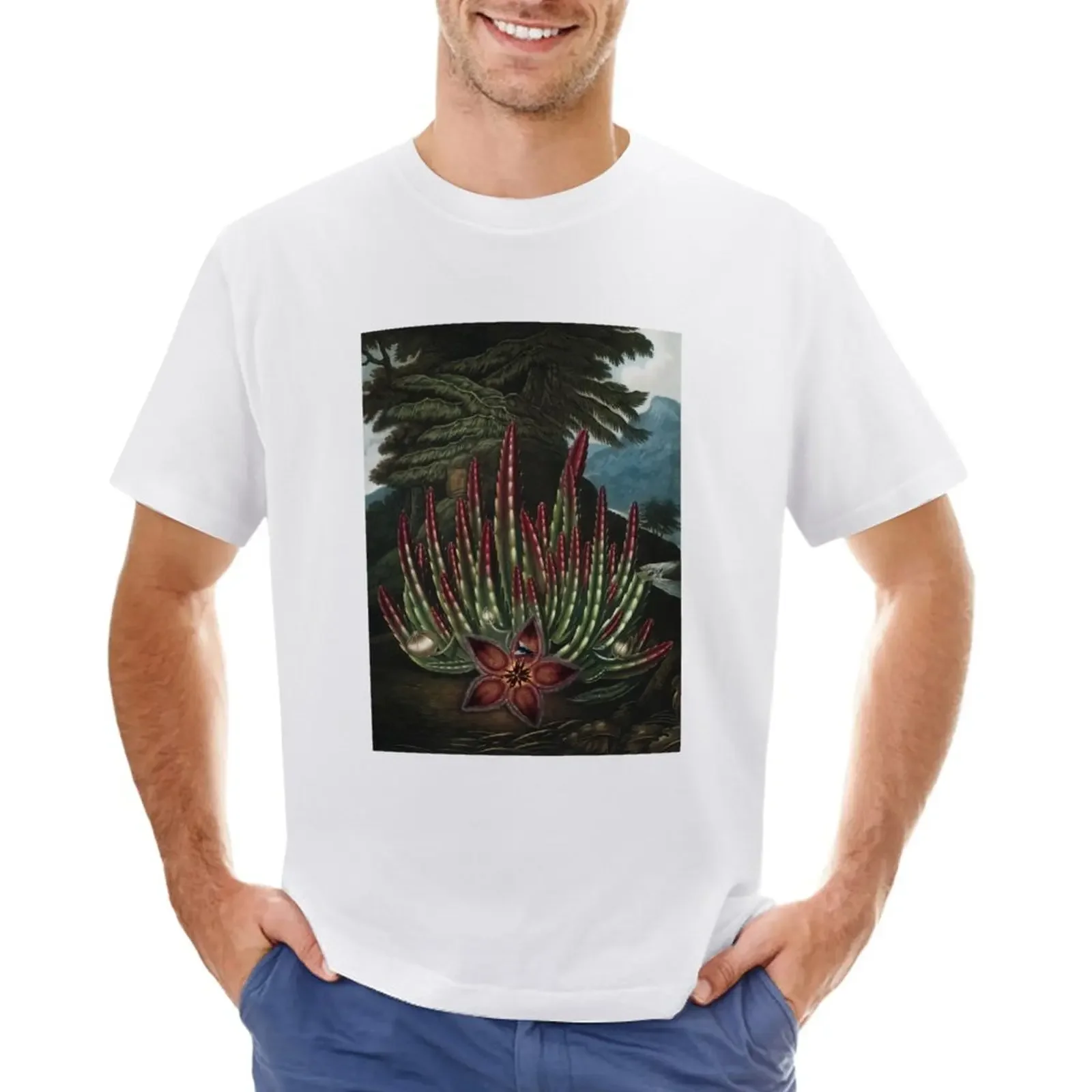 The Maggot-Bearing Stapelia - The Temple Of Flora T-Shirt Per Un Ragazzo Graphics Cute Clothes Plain Black T-Shirt Men
