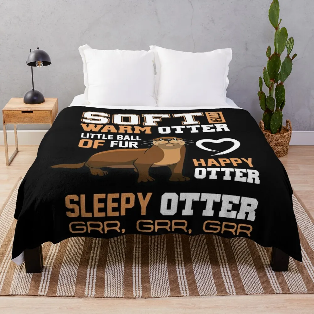 Otter Gifts Soft Oter Warm Otter Happy Otter Funnythrow Coperta Coperta Di Pelliccia