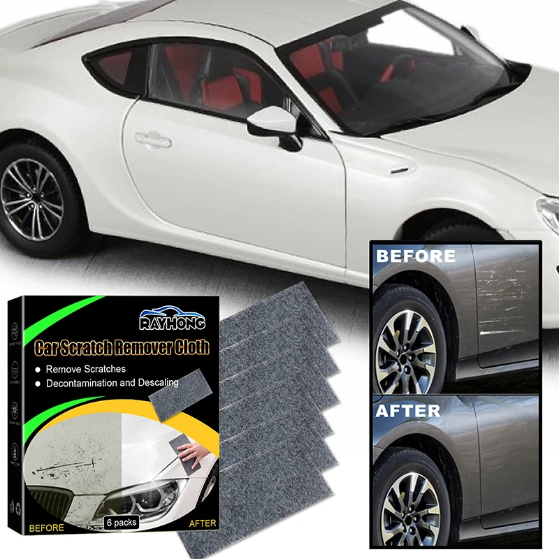 6Pcs Panno Per La Pulizia Dei Graffi Dell'Auto Riparazione Della Vernice Per Auto Vernice Scratch Water Stain Car Wax Grinding Polish Strumento Per La