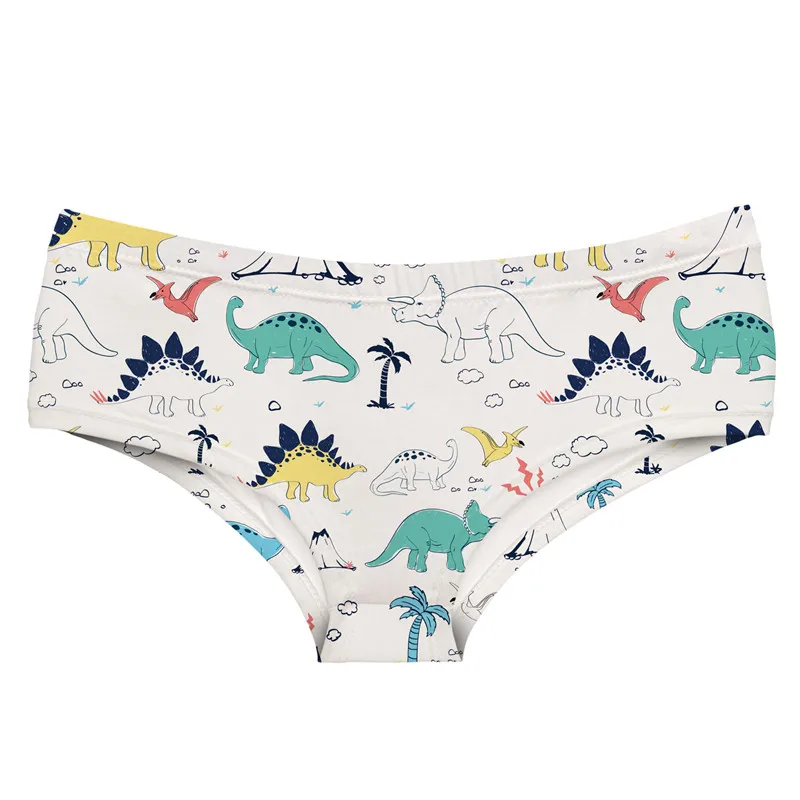 Deanfire Super Soft Women 3D Mutandine Intimo Dinosauri Stampa Cartoon Kawaii Push Up Slip Sexy Lingerie Perizoma Per Donna