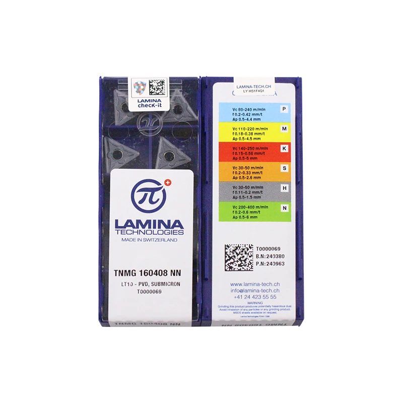 10 Pz Lamina 100% Originale Tnmg160404-Nn Lt10 160404R 160408L 160412 220404-Nn 220408-Nn Utensili Da Taglio Tornio Cnc Inserti Di Tornitura