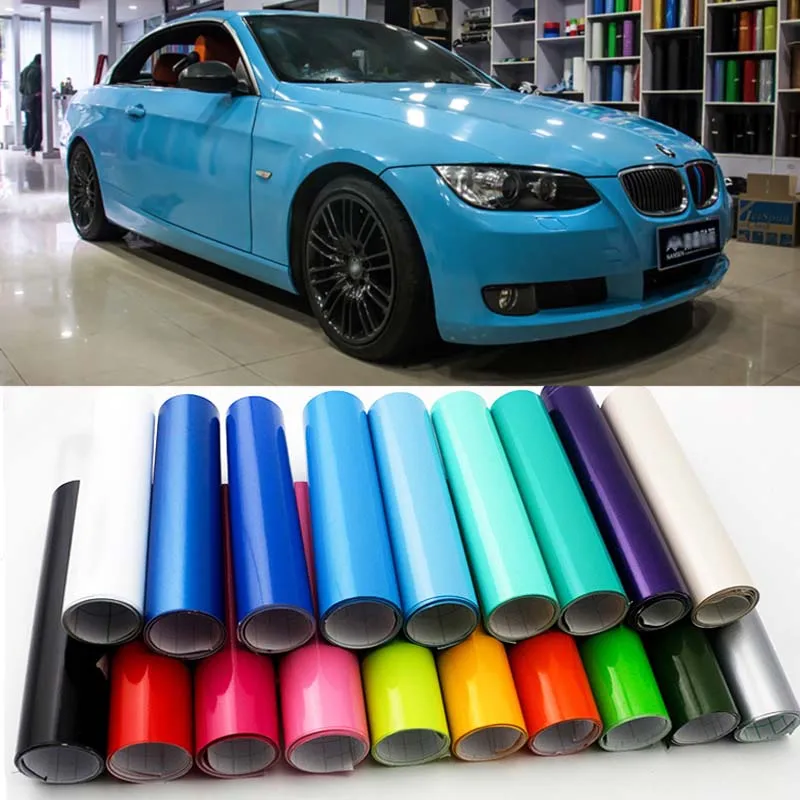 Pellicola Di Copertura Car Wrap Bright Glossy Vinyl Cutter Moto Truck Body Air Wrapping Foil Cricut Folie Adesivi Interni Per Auto