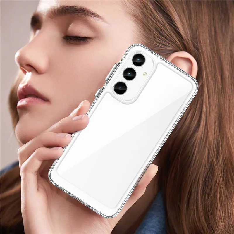 Per Samsung Galaxy A35 Custodia Samsung A35 Cover Tpu Border Acrilico Backplane Custodie Protettive Per Samsung A35 A55 A25 A15