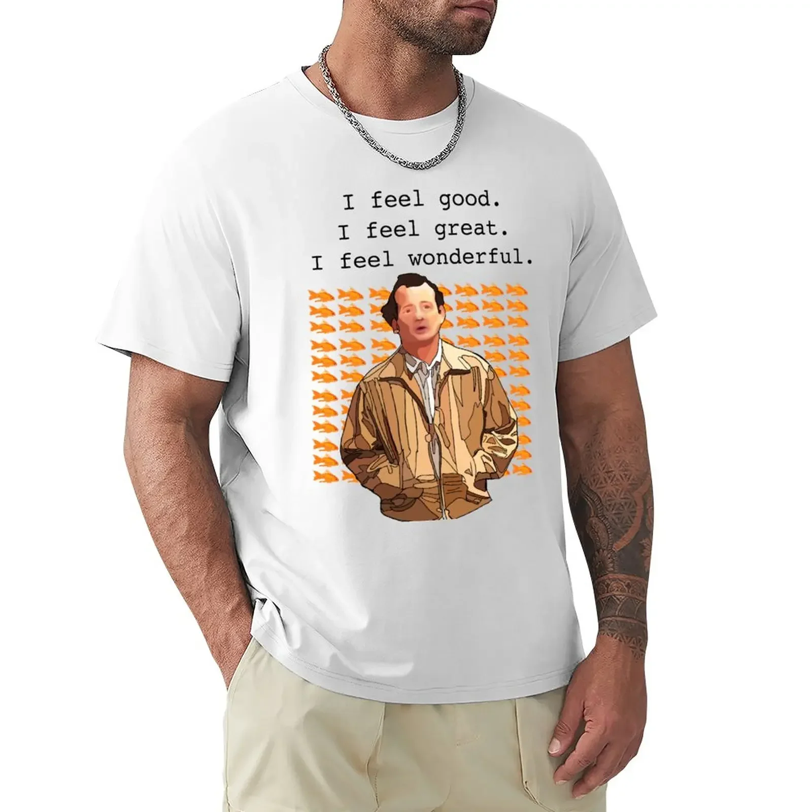 Che Ne Dici Di Bob I Feel Good I Feel Great I Feel Wonderful T-Shirt Vintage Oversize Top T-Shirt Per Uomo Pack