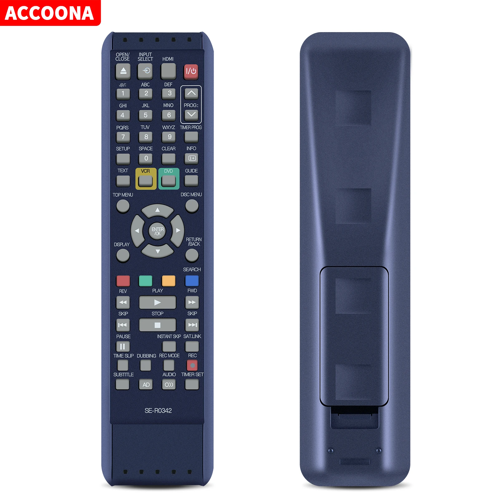 Telecomando Se-R0342 Per Toshiba Rd-Xv49Ke Rd-88Dtkb Se-R0294 Se-R0295 Se-R0343 Se-R0273 Lettore Videoregistratore Dvd Hdd