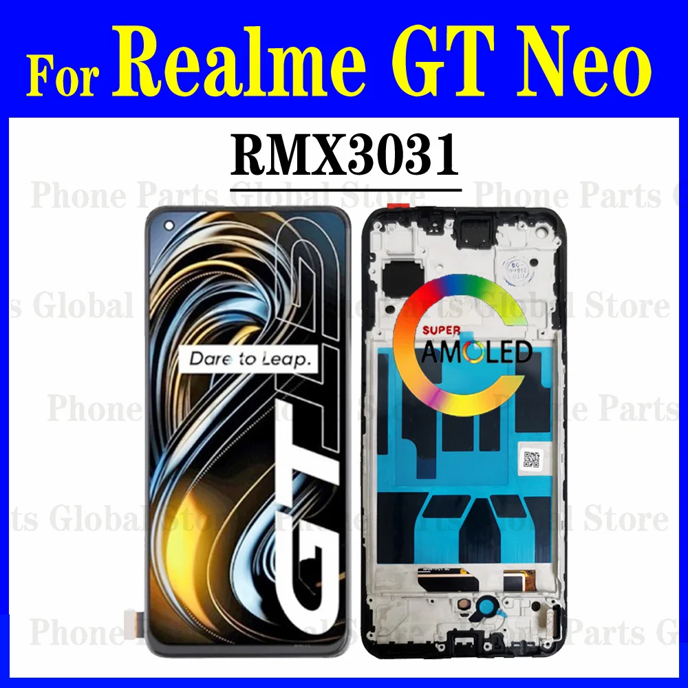 Display Per Oppo Realme Gt Neo Lcd Con Cornice Rmx3031 Schermo Lcd Touch Sensor Digitizer Assembly Per Realme Gt Neo Sostituzione