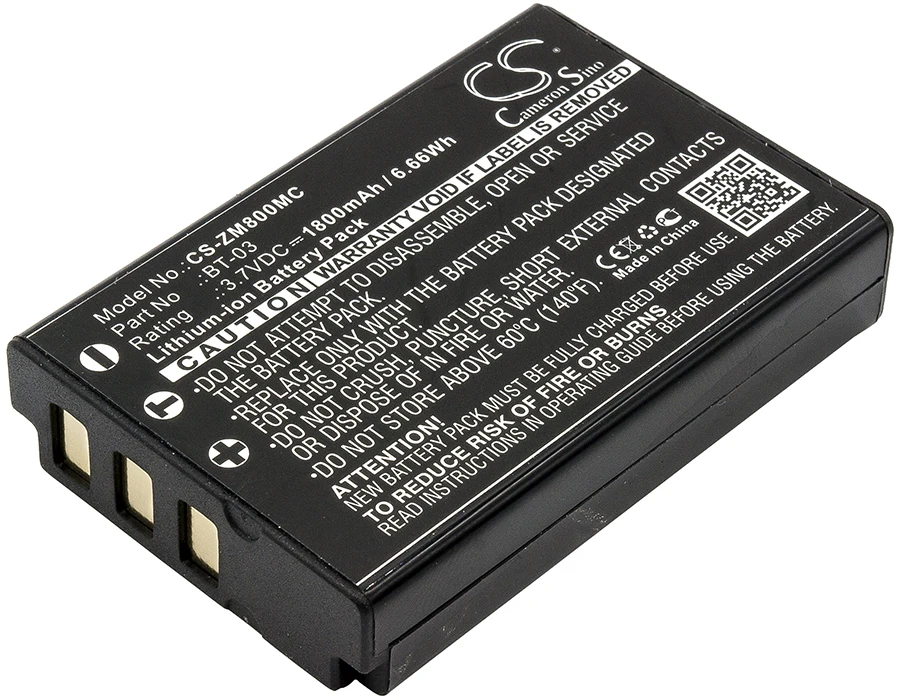 Batteria Per Fotocamera 1800Mah Per Registratore Zoom Bt-03 Q8