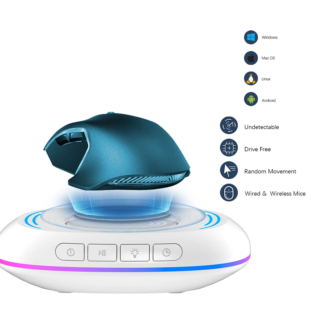 Mouse Mover Mouse Shaker Jiggler Con Timer Luci A Led Mouse Mover Non Rilevabile Per Giochi A Casa Ufficio