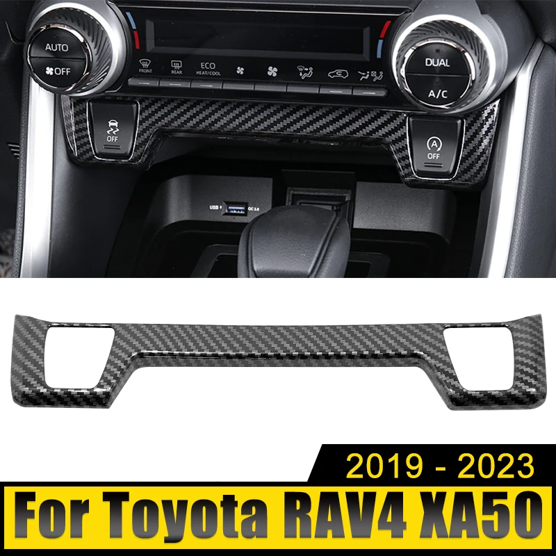 Abs Car Central Control Seat Heat Button Trim Cover Sticker Accessori Per Toyota Rav4 2019-2021 2022 2023 Rav 4 Xa50 Hybrid