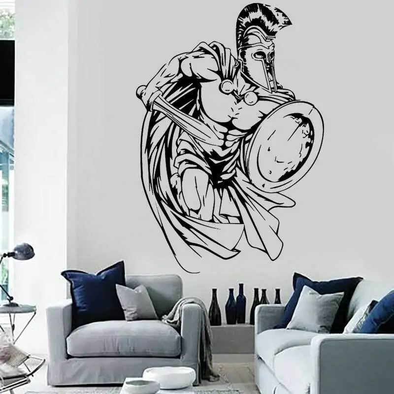 Spartan Roman Gladiator Wall Sticker Gladiator Modern Art Home Bedroom Car Glass Decor Waterproof Vinyl Wall Decal Unique Gift 1