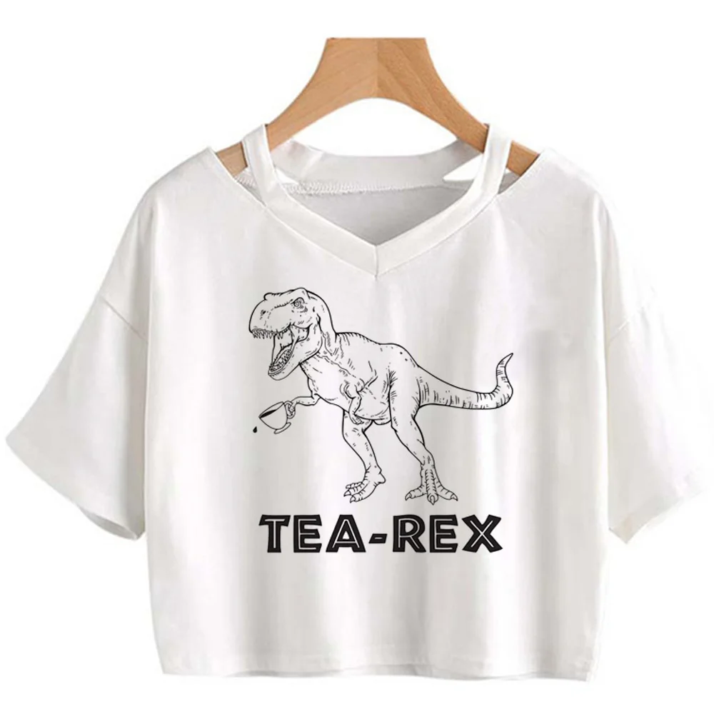 Trex Tea Tee Women Anime T Shirt Girl Funny Designer Graphic Clothes