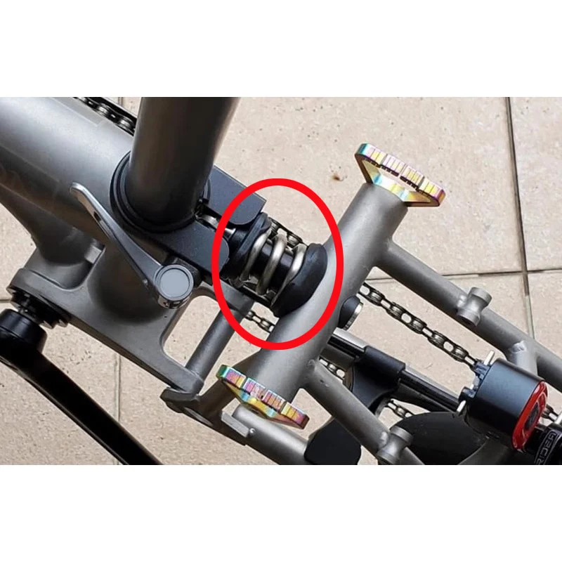 Ammortizzatore Pieghevole Per Bici P Line T Line Per Ammortizzatore A Molla Con Sospensione In Titanio Brompton Carico Massimo 100Kg
