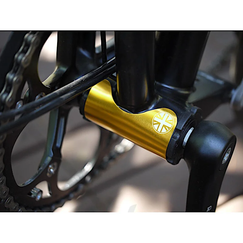 Union Jack Titanium Sticker Pieghevole Bike Bottom Staffa Protector Sticker Guard Per Brompton Bicycle Bb Frame Protection Pad