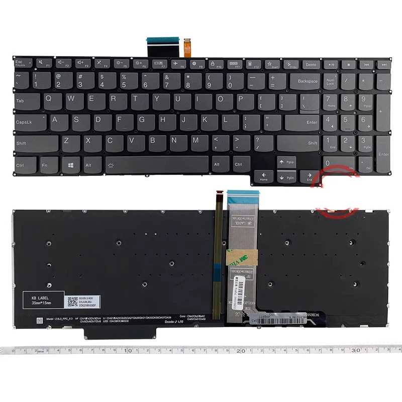 Nuovo Per Asus Vivobook 17 X1702 X1702Z X1702Za X1703 X1703Za Tastiera Us Silver Retroilluminato