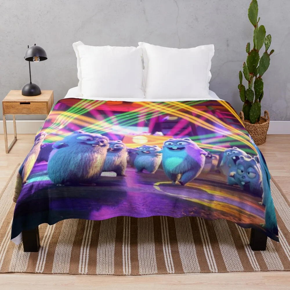 Lemmings Party Throw Blanket Throw And Blanket From Fluff Luxury Blanket