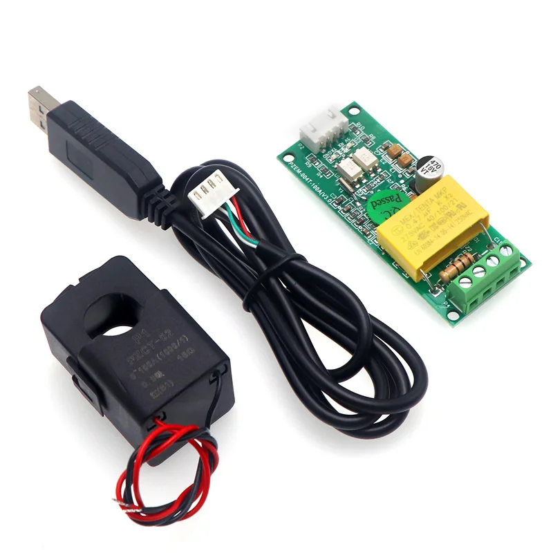 Pzem-004T 3.0 Ttl Modbus Electric Kwh Energy Meter Wattmetro Voltmetro Amperometro Volt Amp Power Frequency Pf Con Split Ct E Usb