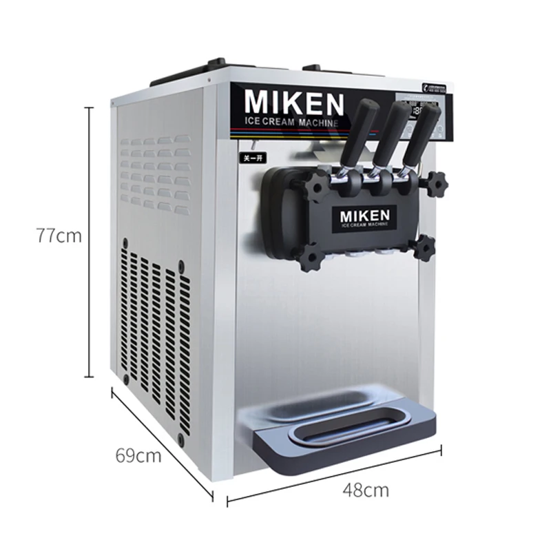 Pbobp Table Soft Serve Ice Cream Machine Commercial Electric Ice Cream Makers Desktop 3 Gusti Ice Cream Machine 220V 110V