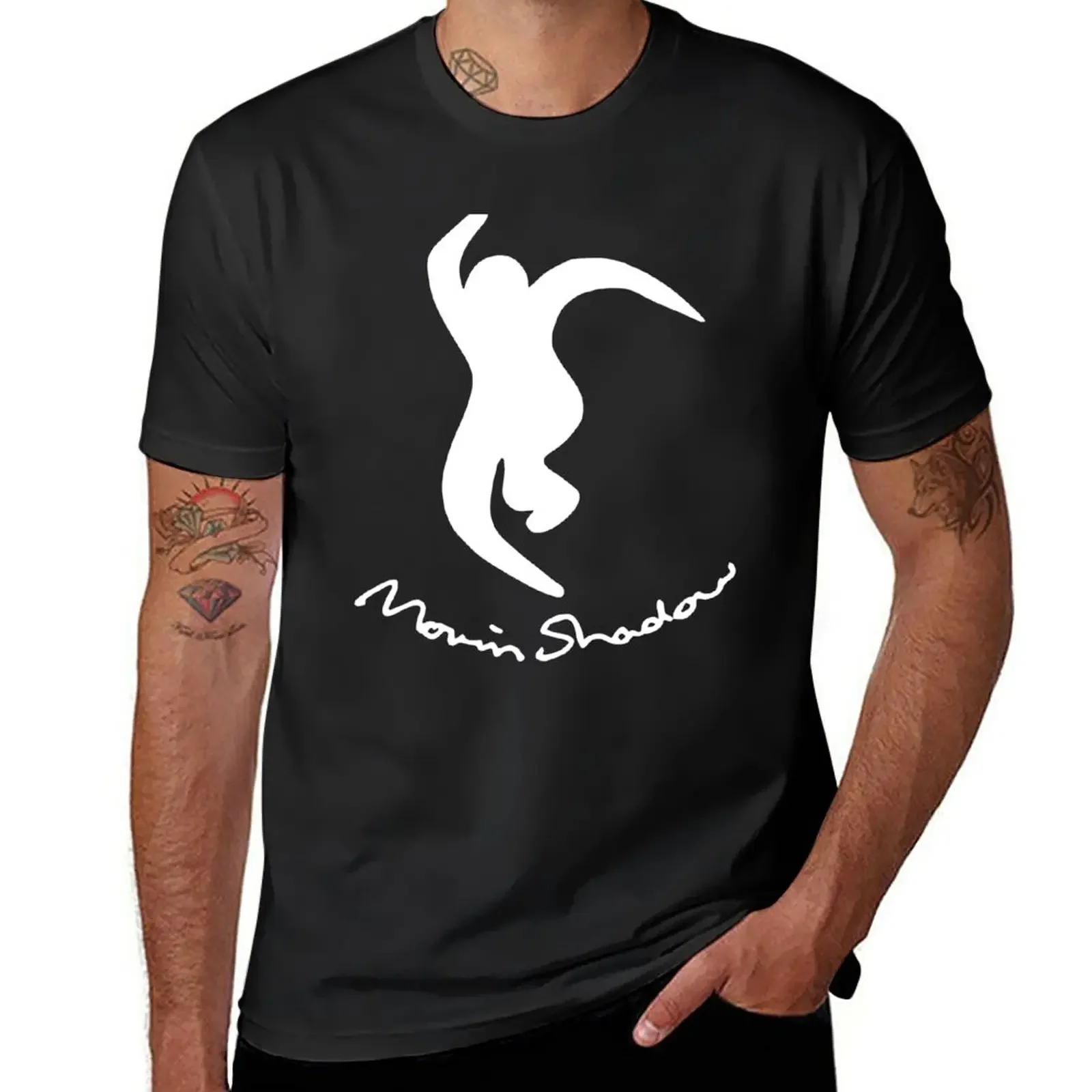 Moving Shadow Corsivo Logo T-Shirt Oversize Graphics Mens T Shirt Graphic