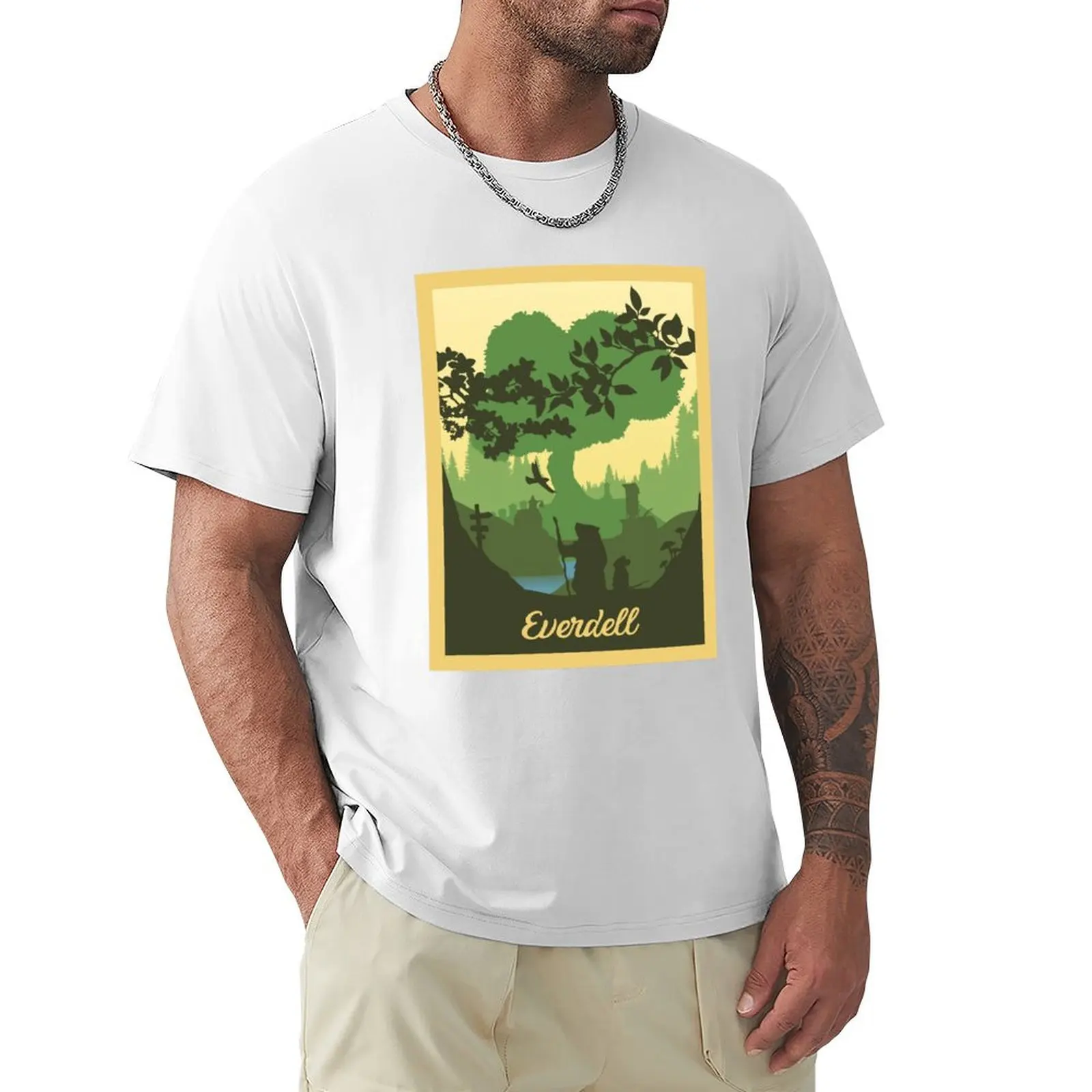 Everdell - Board Games - Minimalist Travel Poster Style - Board Game Art (Authorised) T-Shirt Oversized Sublime Men T Shirts