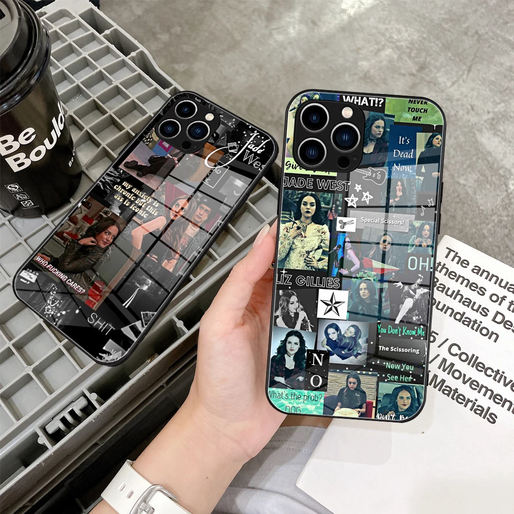 Per Iphone 15 Pro New Fashion Jade West Custodia In Vetro Per Iphone 13 14 12 11Pro Xr Xs Max 15 Plus Cover In Vetro