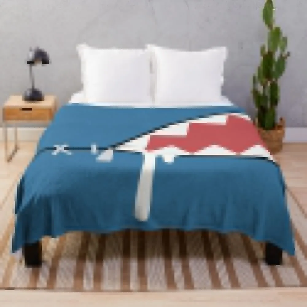 Gawr Gura Shark Mouth Throw Coperta Letto Soft Plaid Fluffy Shaggy Kid'S Coperte