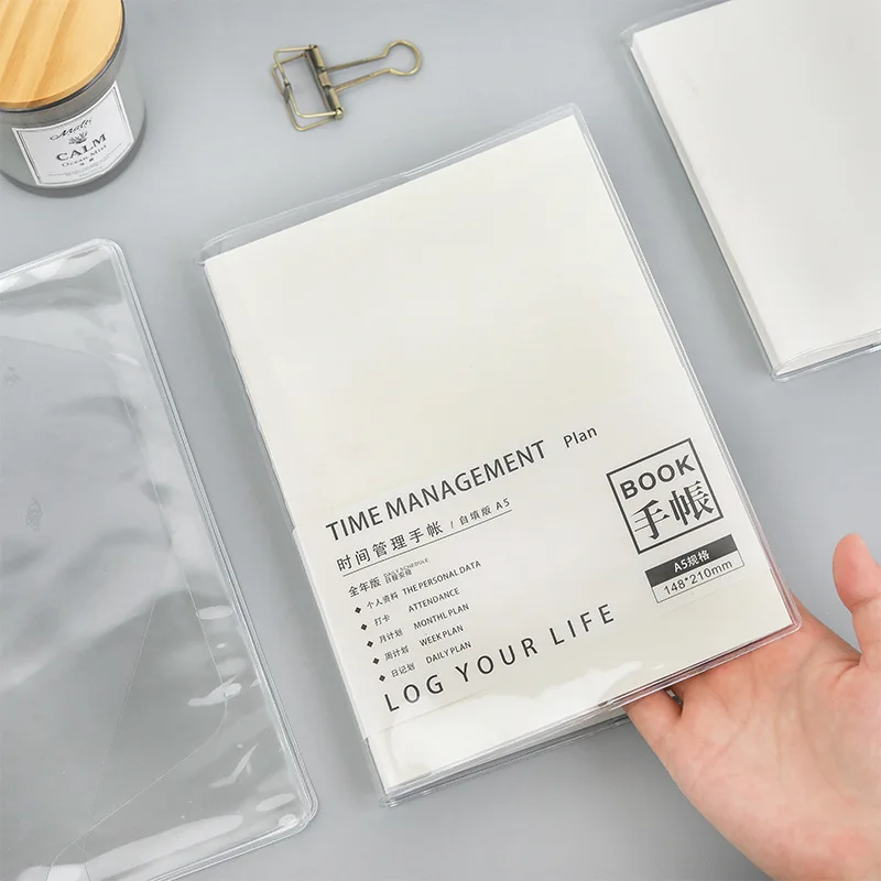 Copertina Per Libri In Pvc Copertina Protettiva Per Account Trasparente A Mano Copertina Per Notebook A5A6Binder Copertina Per Libri In Pelle Tn