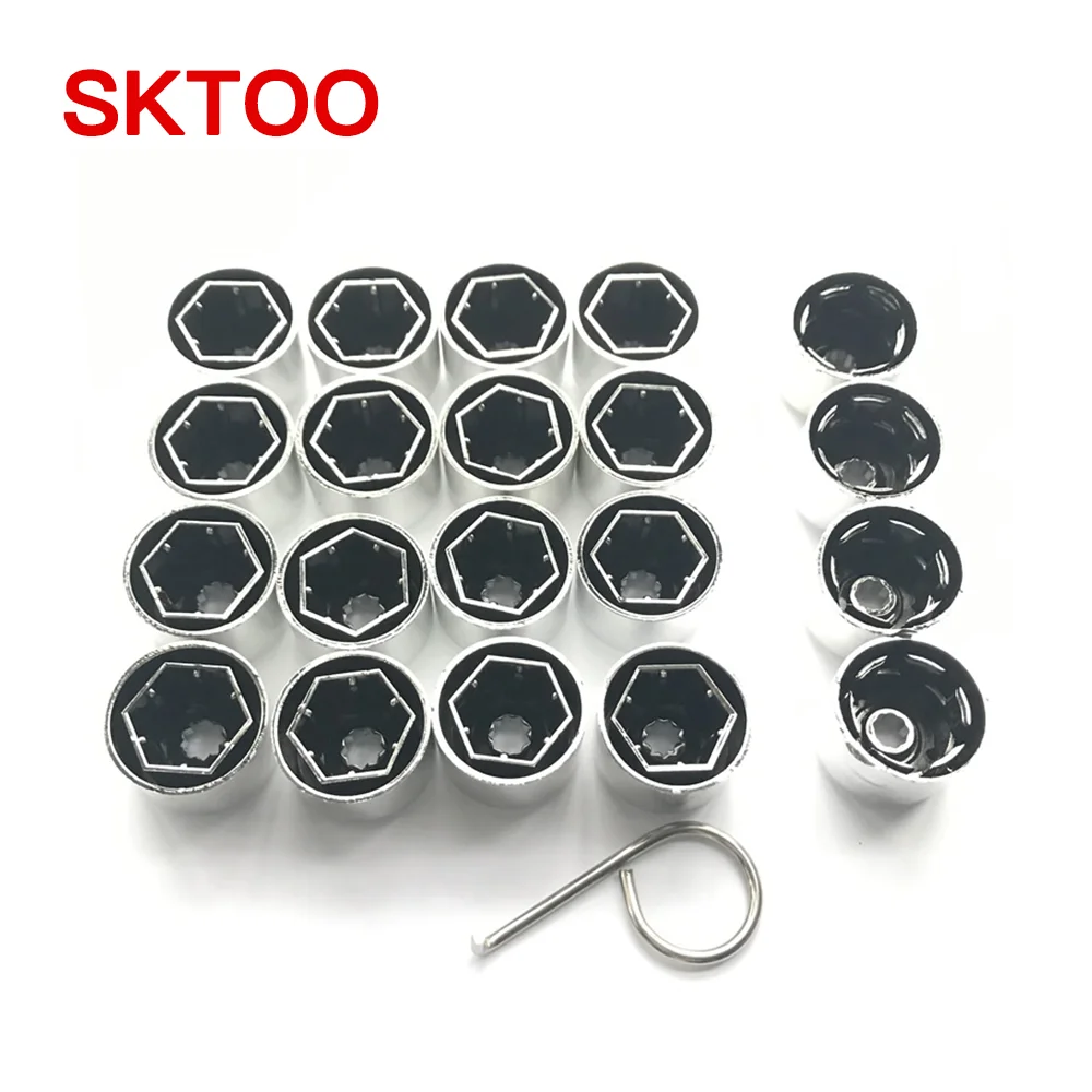 2018 Nuovo Stile 20 Pcs Chrome Wheel Lug Nut Copertura Bullone Tappi Per Vw Jetta Golf 5 Passat B6 Eos Tiguan Caddy Polo 1K0 601 173 Un