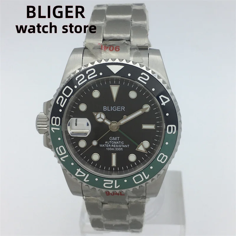 Liger Mano Sinistra 40Mm Custodia Nh34A Orologio Meccanico Automatico Da Uomo Vetro Zaffiro 9 O 'Clock Crown Date Jubilee/ Oyster Bracciale