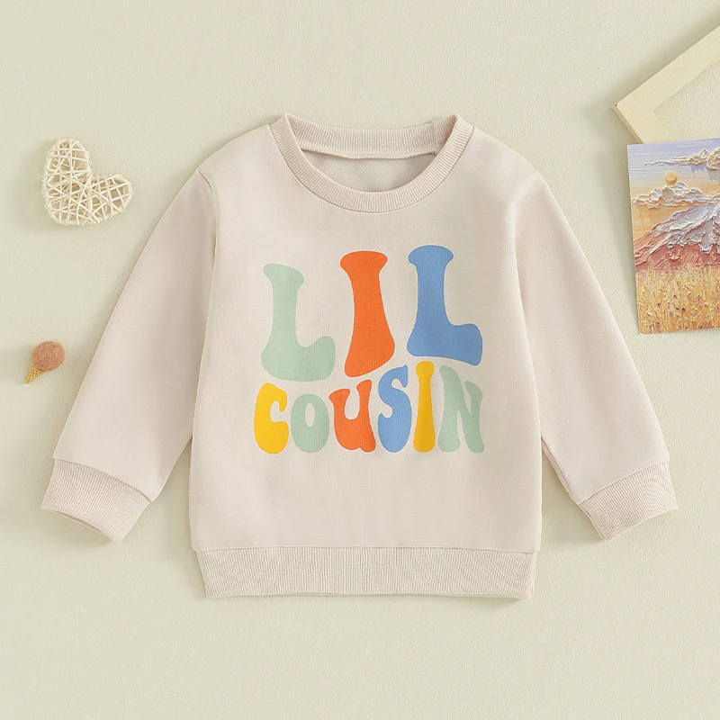 Lil Cousin Big Cousin Matching Outfit Infant Toddler Baby Girl Boy Felpa Cousin Shirt Pullover Tops