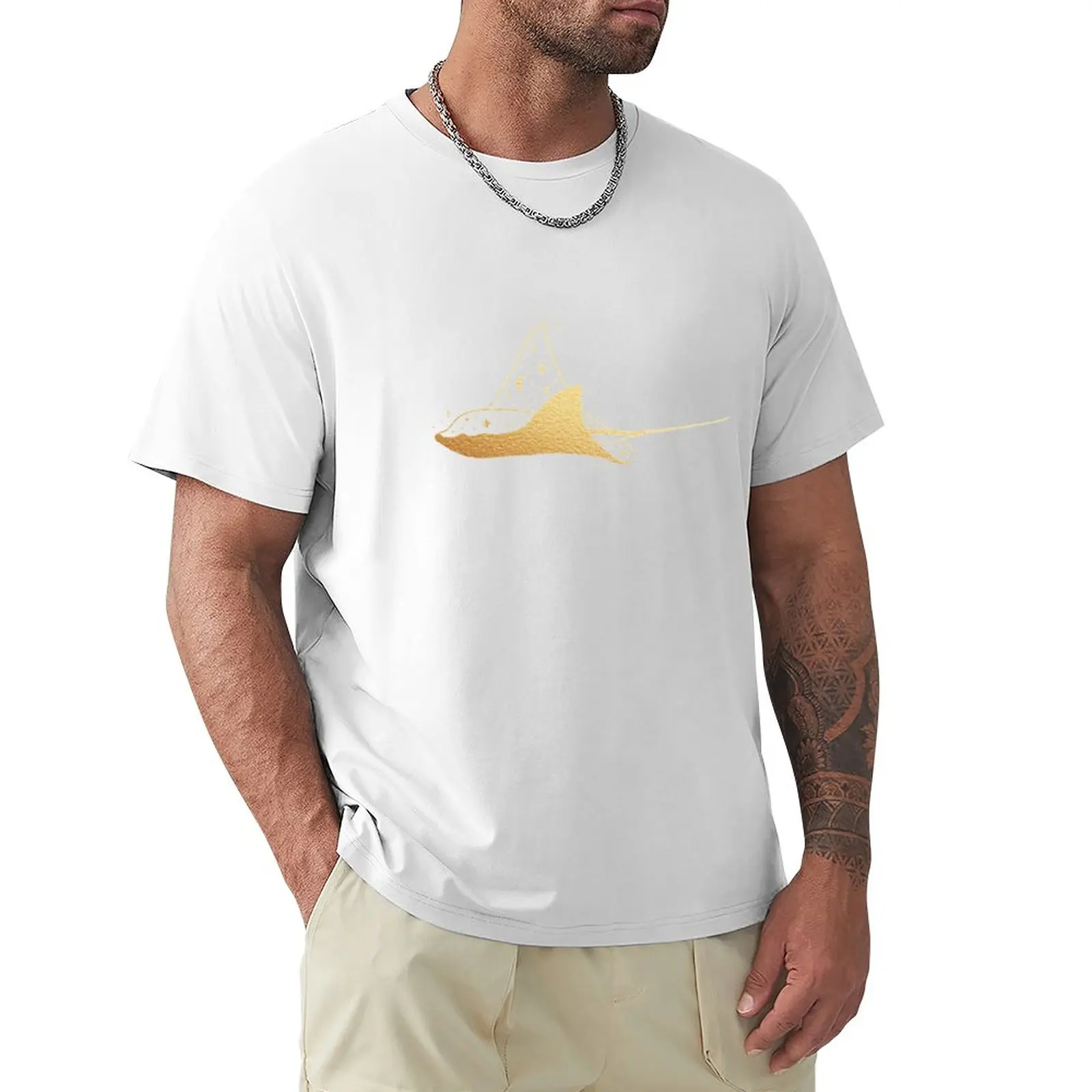 T-Shirt Dorata Manta Ray Stars Constellation New Edition Customs Sweat Shirts, Men